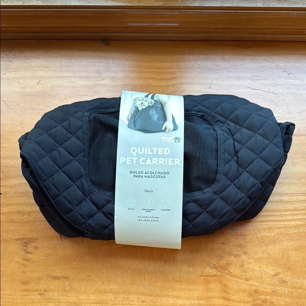 Quilted Black Pet Carrier